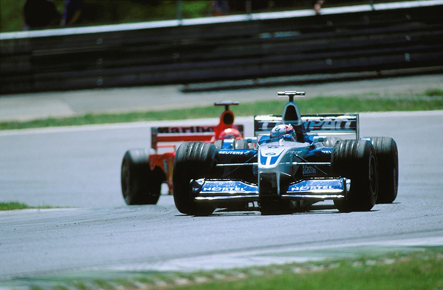 Montoya in the lead