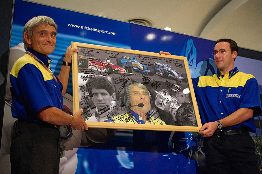 Present to Pierre Dupasquier (Michelin race director) at his farewell party.