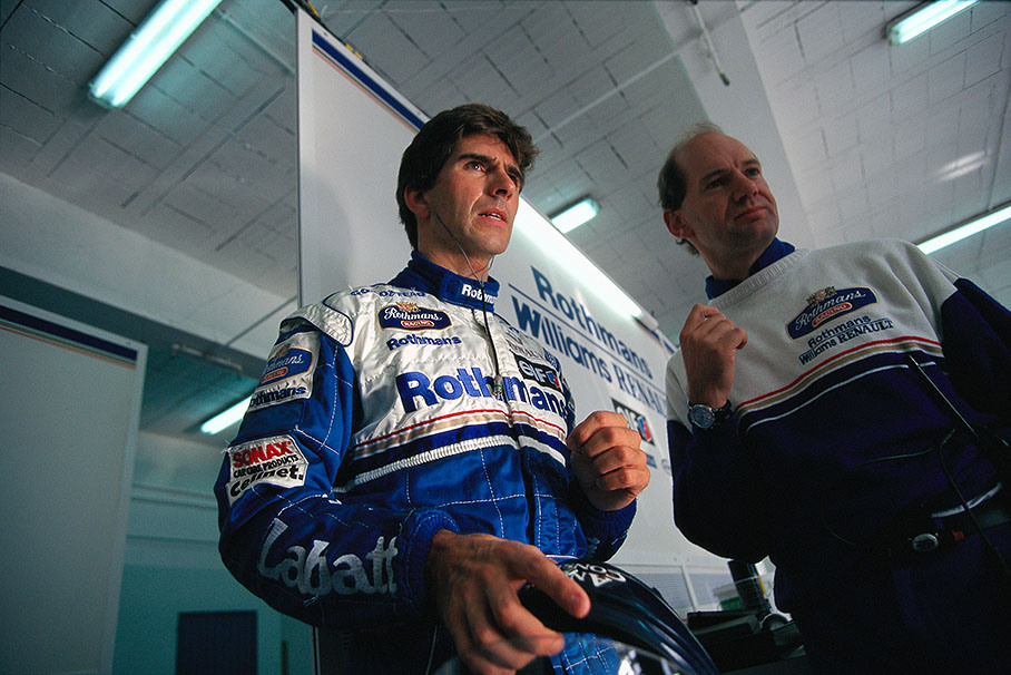 Damon Hill and Adrian Newey of Williams