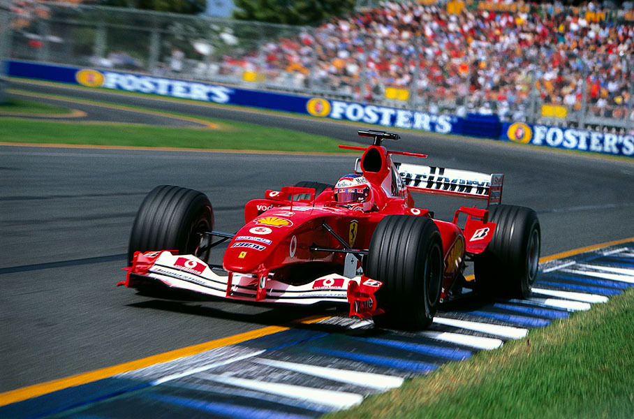 Rubens Barrichello in his Ferrari