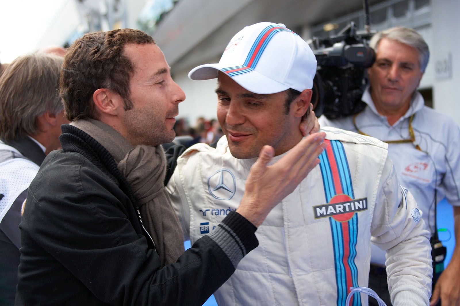 Massa's friend and manager Nicolas Todt is of course delighted after witnessing pole for the Brazilian Williams driver, Spielberg, Austrian Grand Prix, 2014