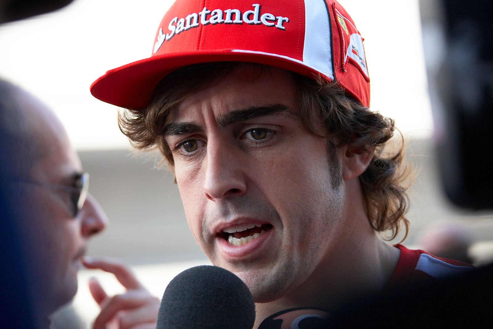 Fernando Alonso, Ferrari, answers questions to the press