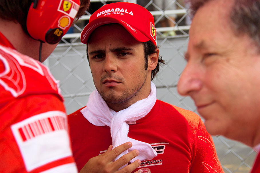 Felipe Massa besides the grid