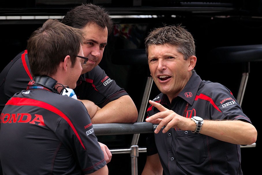 Honda F1 Team boss Nick Fry at the pitwall