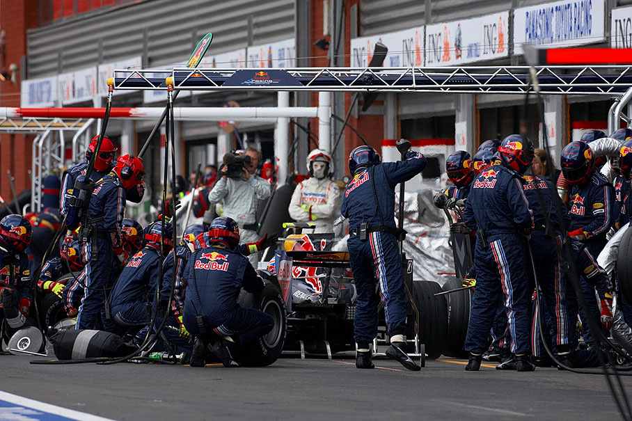 Mark Webber is being serviced