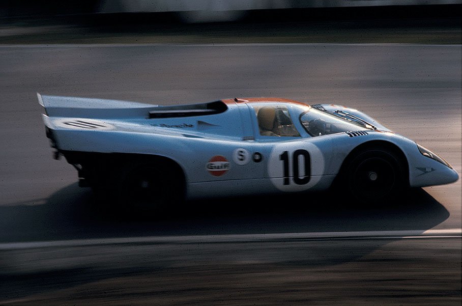 Pedro Rodriguez' (MEX) and Leo Kinnunen's (SF) Porsche 917K #016, entered by J. W. Automotive Engineering, BOAC 1000 Kilometres World Championship Sports Car Race, Brands Hatch 1970