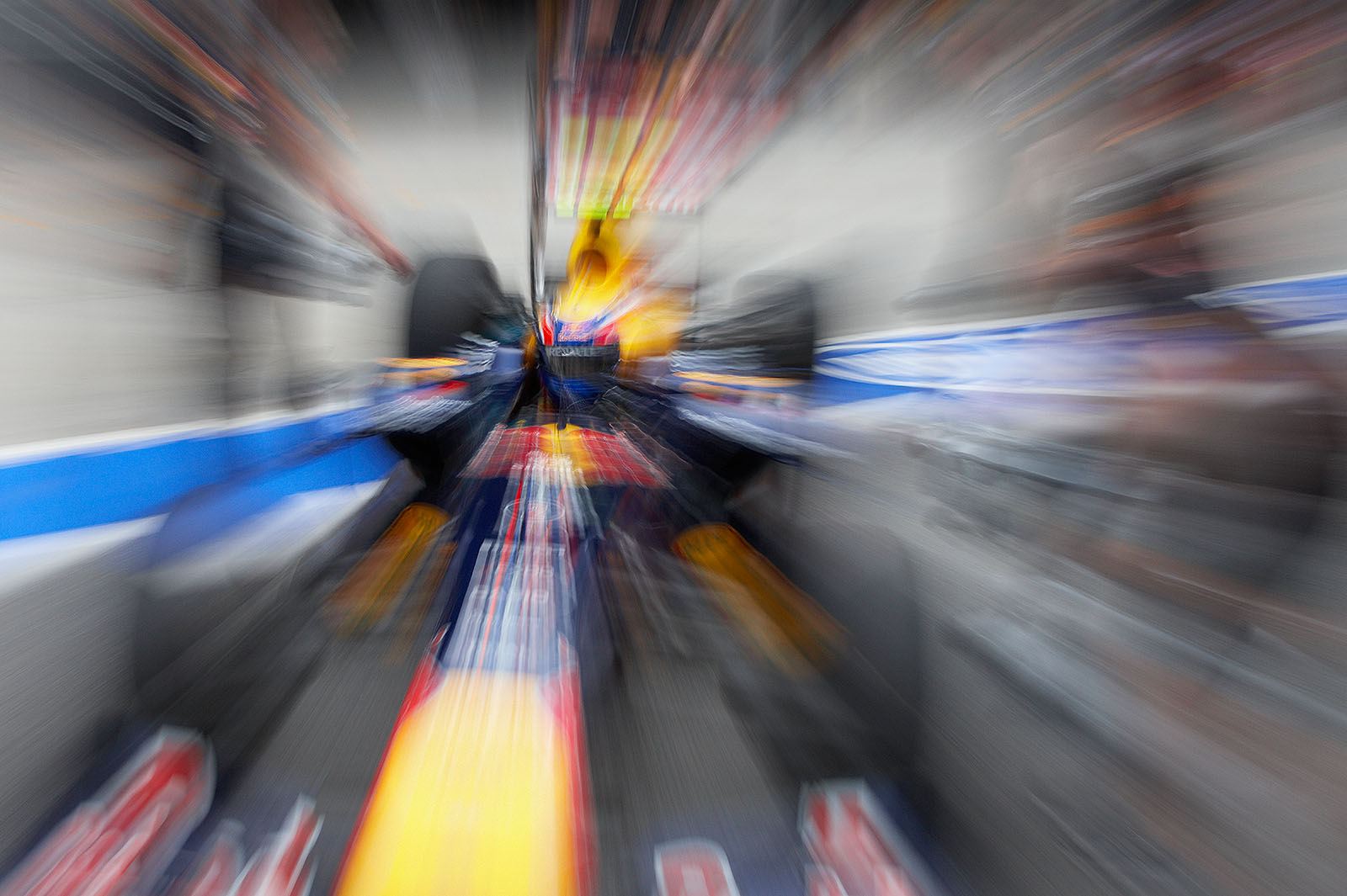 A zoom of Mark Webber, Red Bull Racing