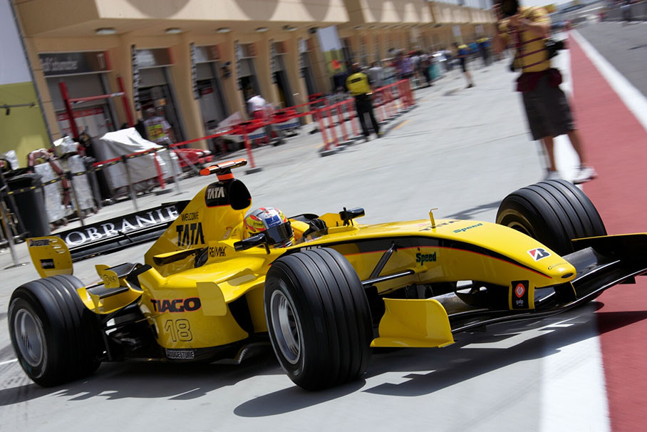 Tiago Monteiro in his Jordan