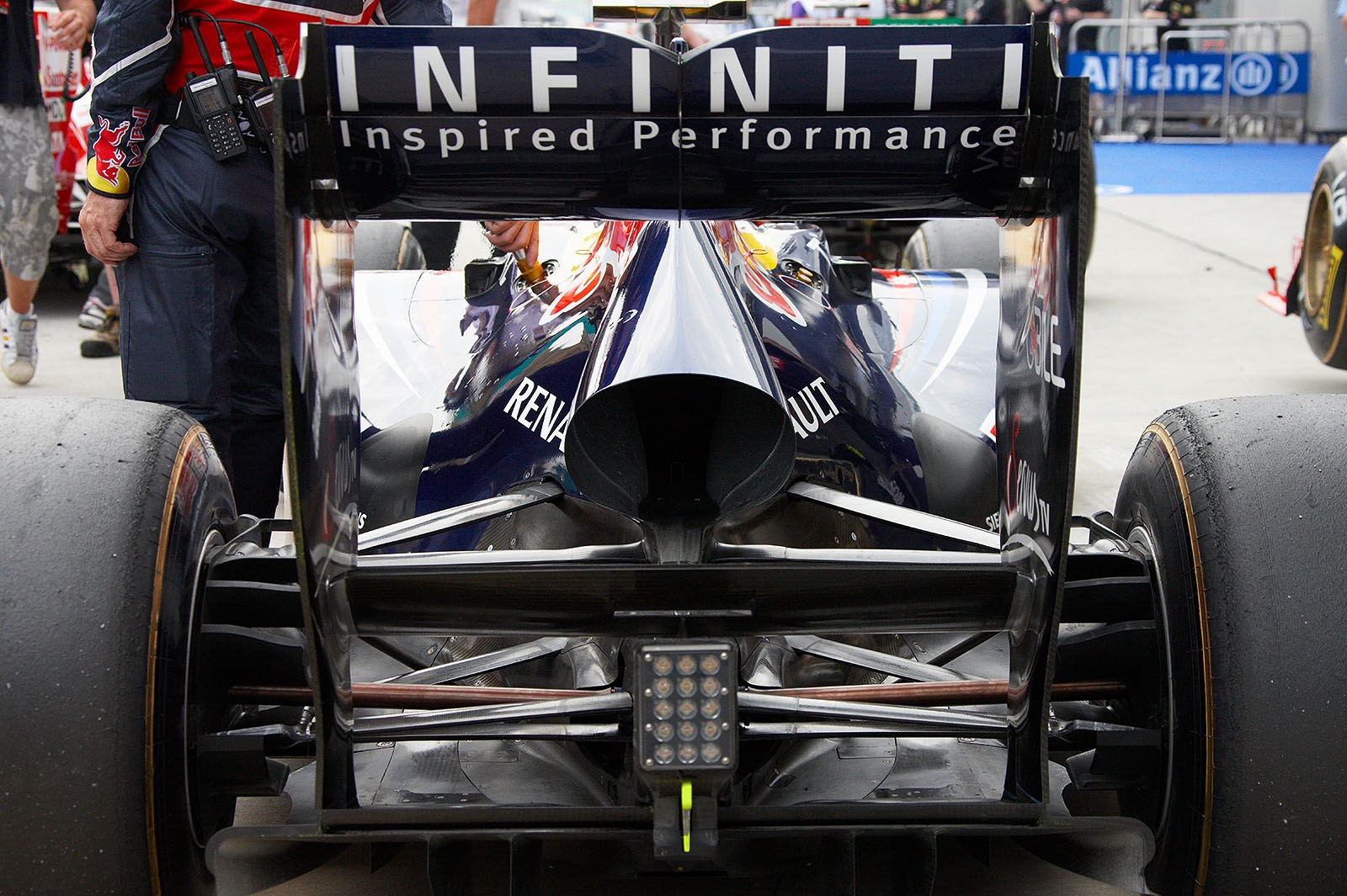 The rear side of a Red Bull-Renault