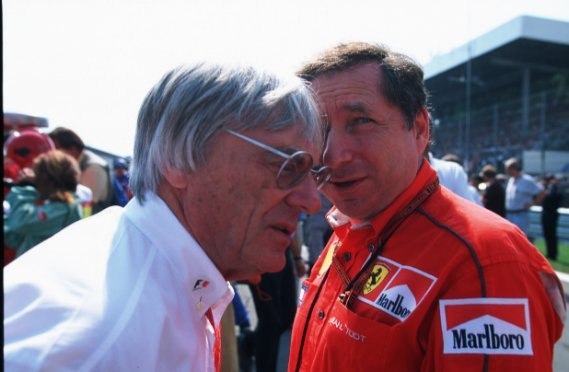 Hot Ferrari news whispered into Bernie's discreet ear?