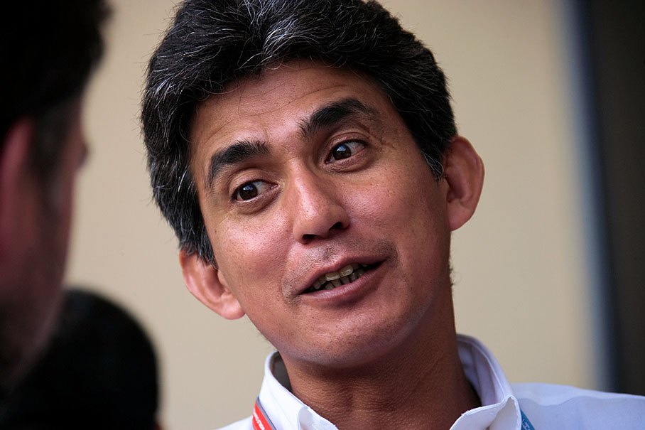 Former racing driver and now team principal Aguri Suzuki
