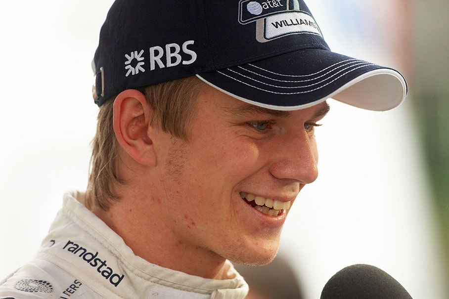 Williams' Nico Hulkenberg, the surprising polesetter in Brazil, gives an interview