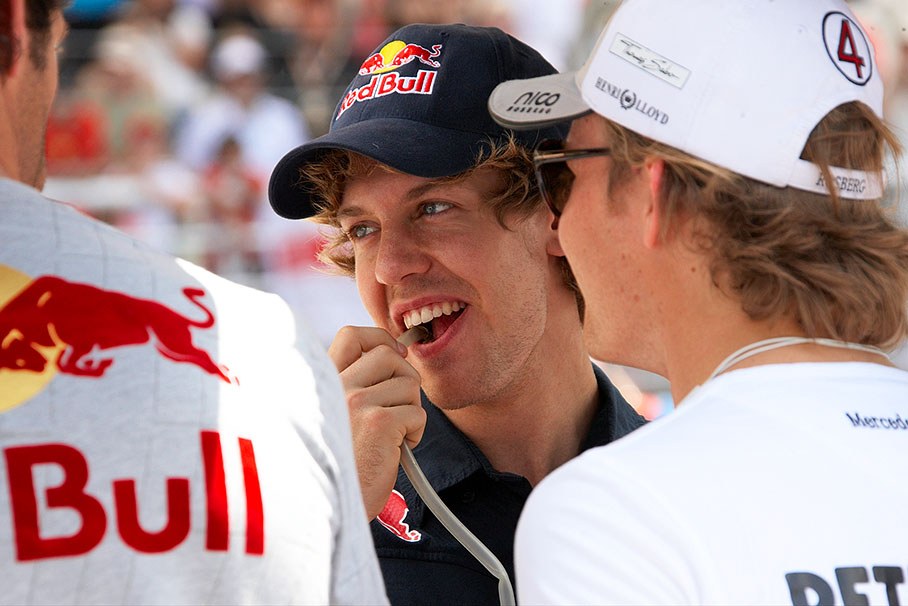 Sebastian Vettel cliques with Webber and Rosberg