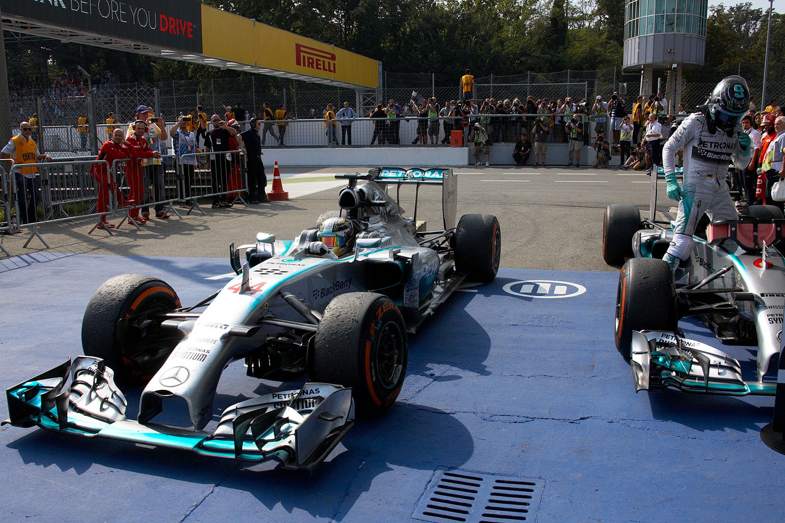 Mercedes 1-2 for Hamilton and Rosberg, Italian Grand Prix, Monza, 2014