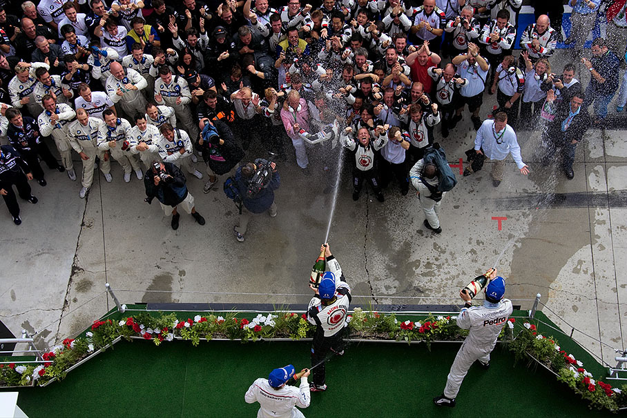 Champagne shower for the teams who do not usually get one :)