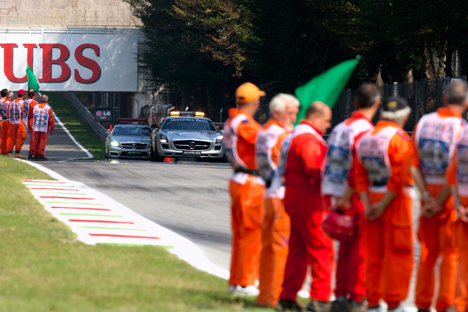 The safety car on a checking lap