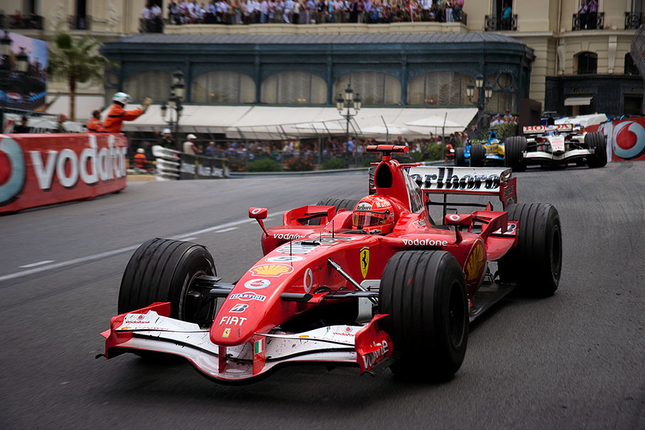 Michael Schumacher rushed forward from last to fifth place