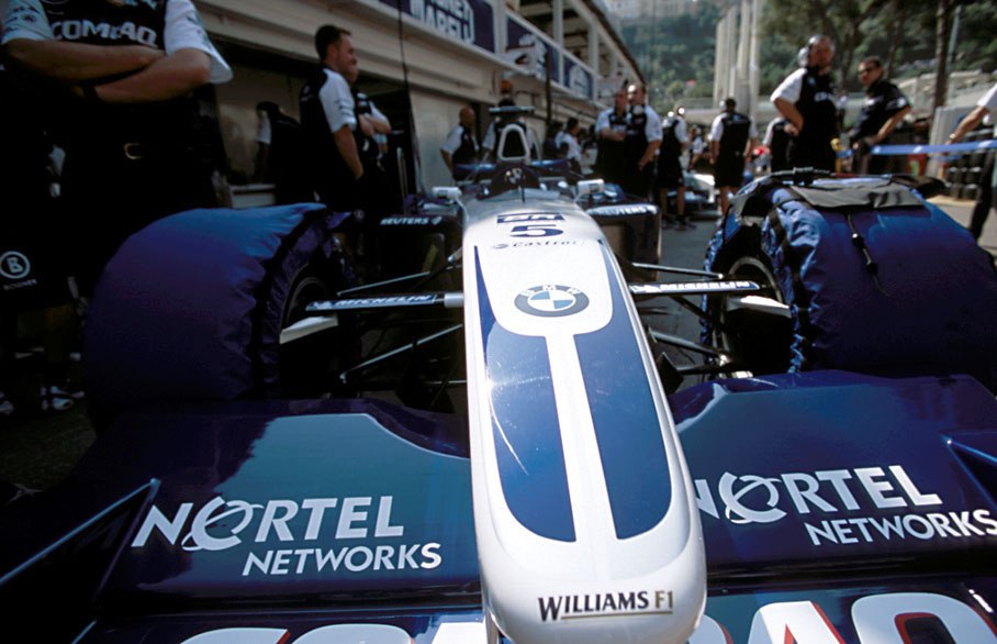 Williams in the pits