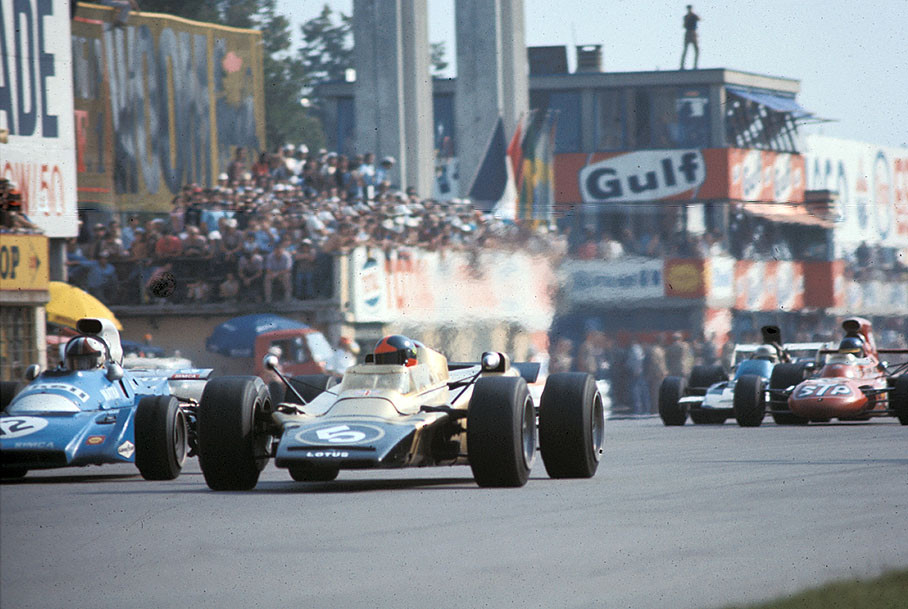 Emerson Fittipaldi on Lotus-Pratt &amp; Whitney 56B, Italian GP Monza 1971