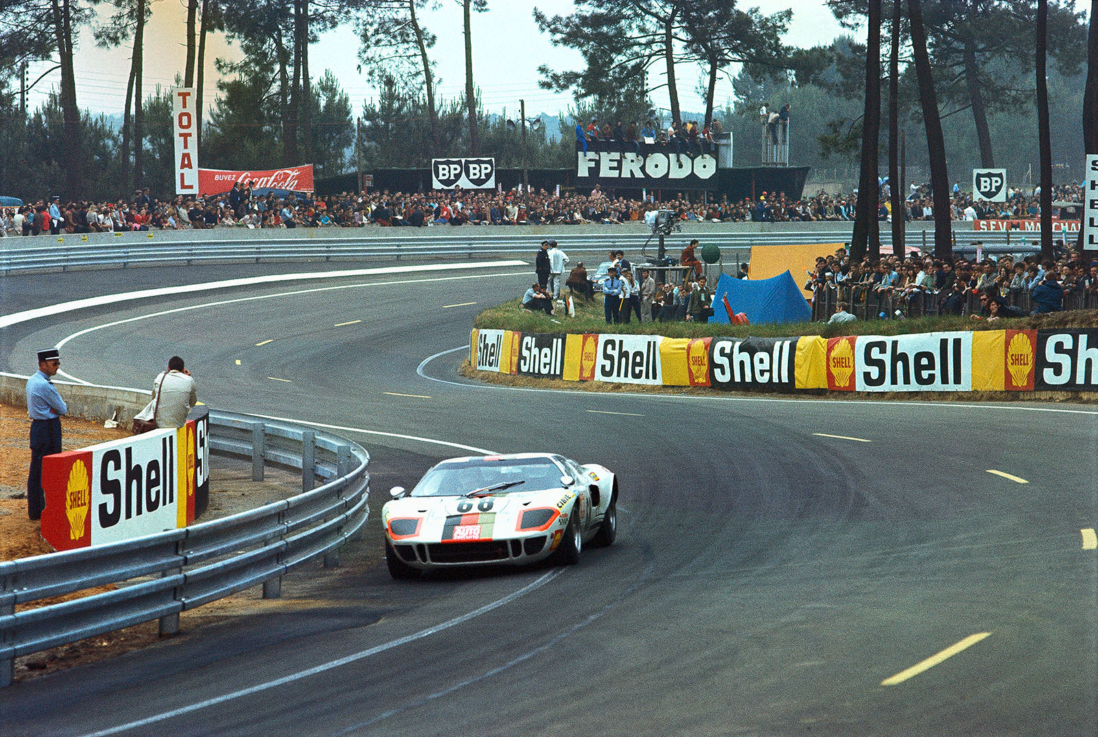 Helmut Kelleners (D) and Reinhold Joest (D) on a Ford GT40 1033 entered by Deutsche Auto Zeitung