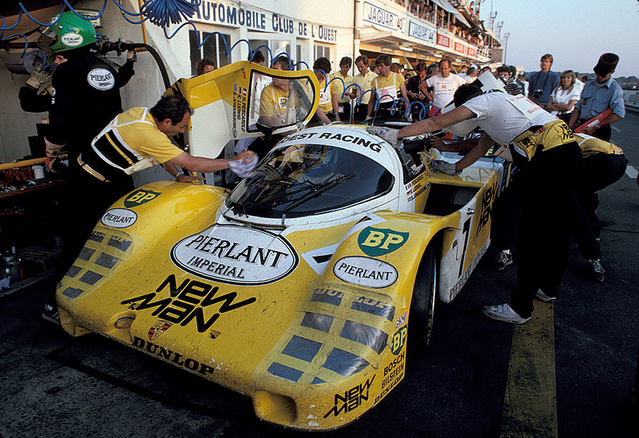 Henri Pescarolo (F) and Klaus Ludwig (D) on Porsche 956B 117 entered by New-Man Joest Racing