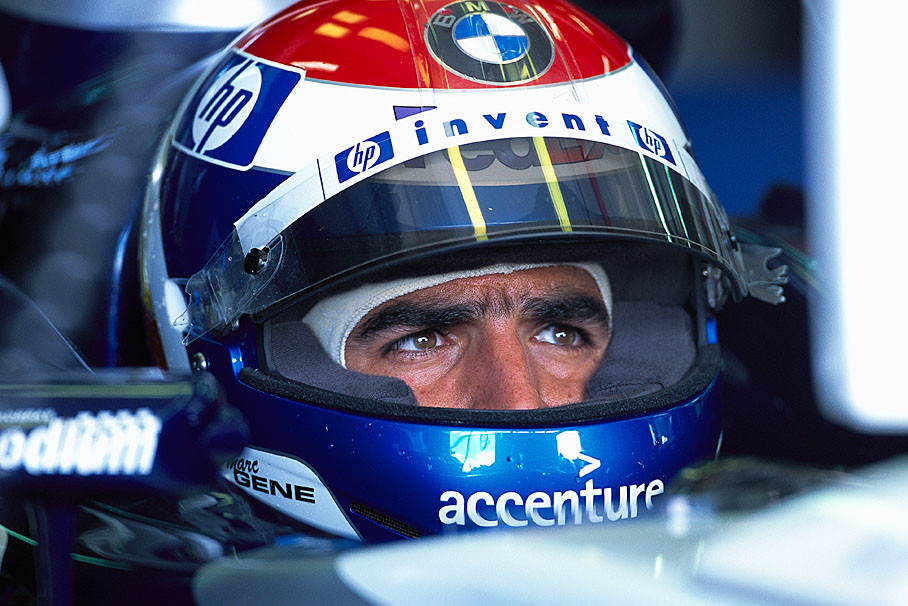 Marc Gene concentrating in the pits
