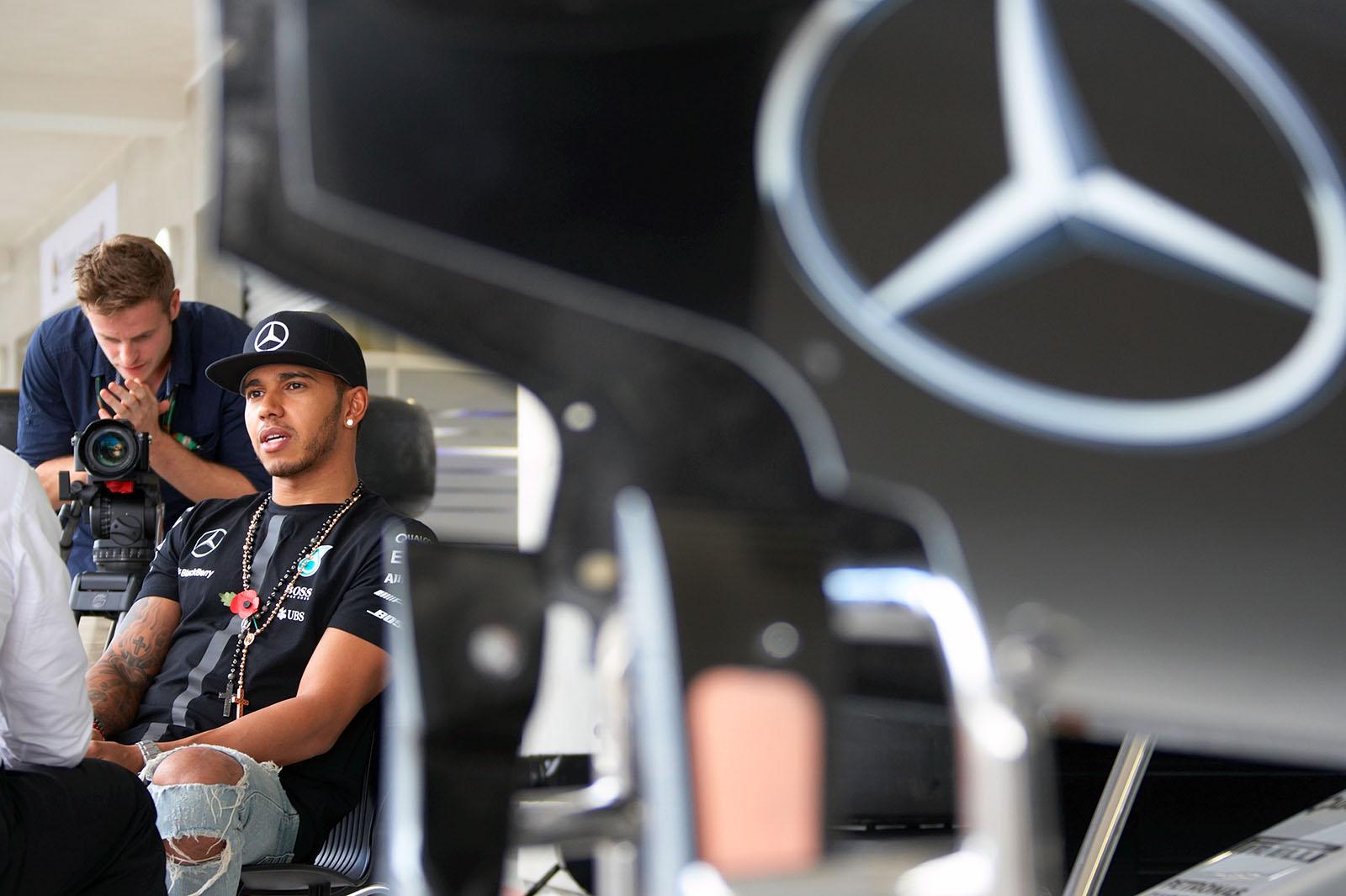 Lewis Hamilton in a TV interview on Thursday noon
