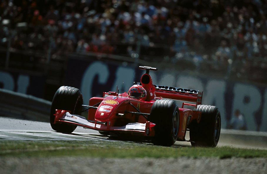 Michael Schumacher in his Ferrari