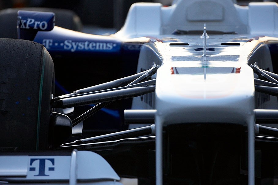 The suspension of a BMW Sauber car
