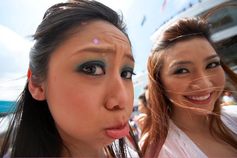 Being grid girl is a hard word sometimes...