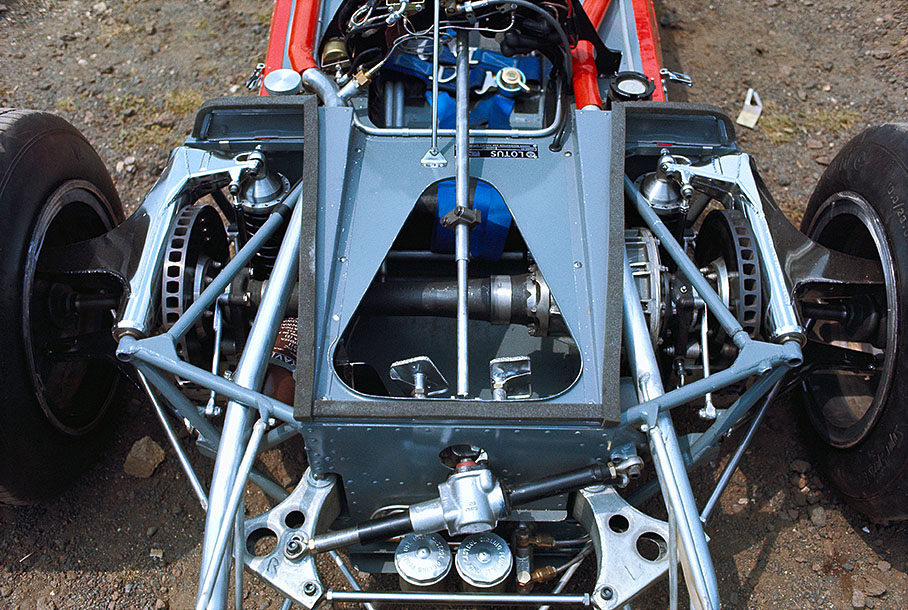 The four-wheel-drive Lotus 63 of engineer/driver John Miles