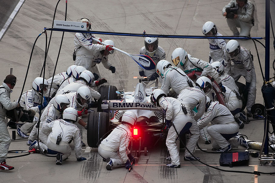 Pitstop of Nick Heidfeld, BMW Sauber F1