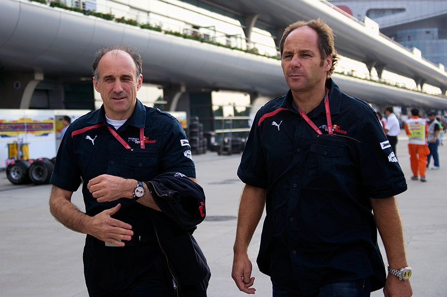 Toro Rosso team principals Franz Tost and Gerhard Berger