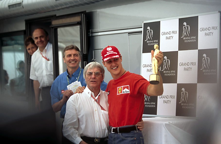 Michael Schumacher winning the Brain &amp; Spine-Foundation Price