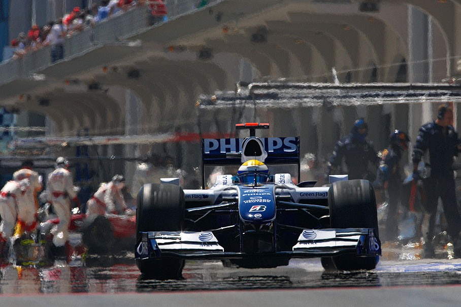Nico Rosberg, Williams, goes out to Q3