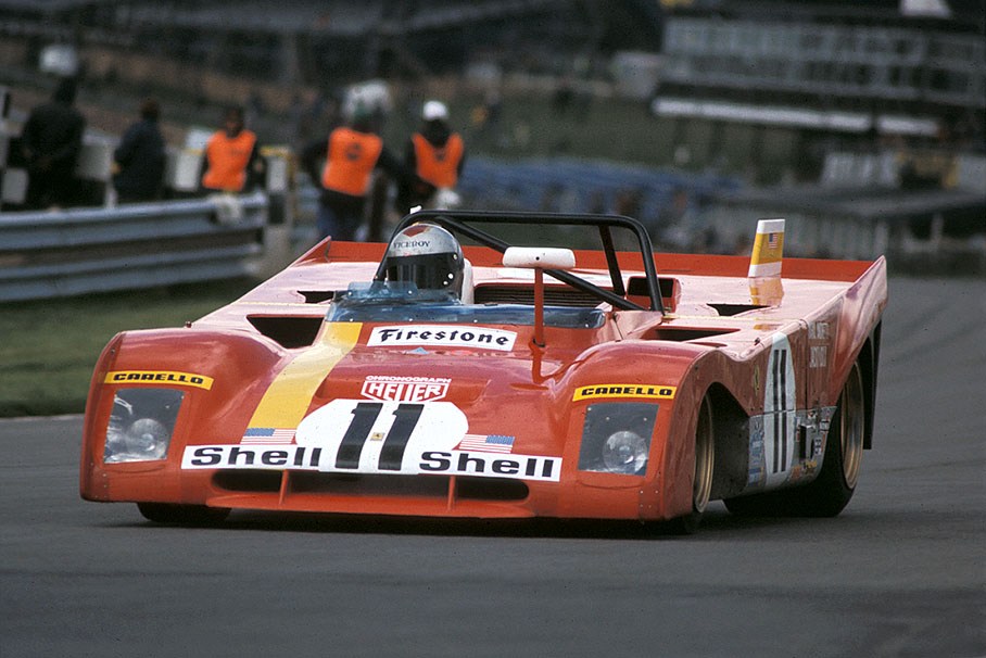 Winning Ferrari 312PB #0888 driven by Jacky Ickx (B) and Mario Andretti (USA)
