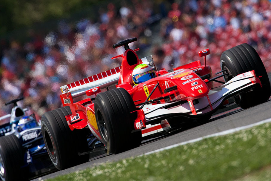 Felipe Massa followed by Nico Rosberg