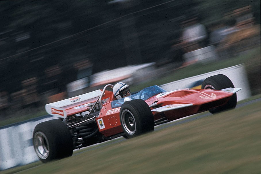 John Surtees on a Surtees-Cosworth TS7, Brands Hatch 1970