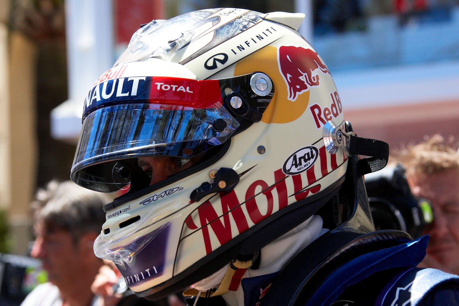 Sebastian Vettel of Red Bull Racing prepares for the race