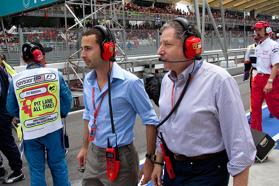 Father and son Todt on the way through pitlane