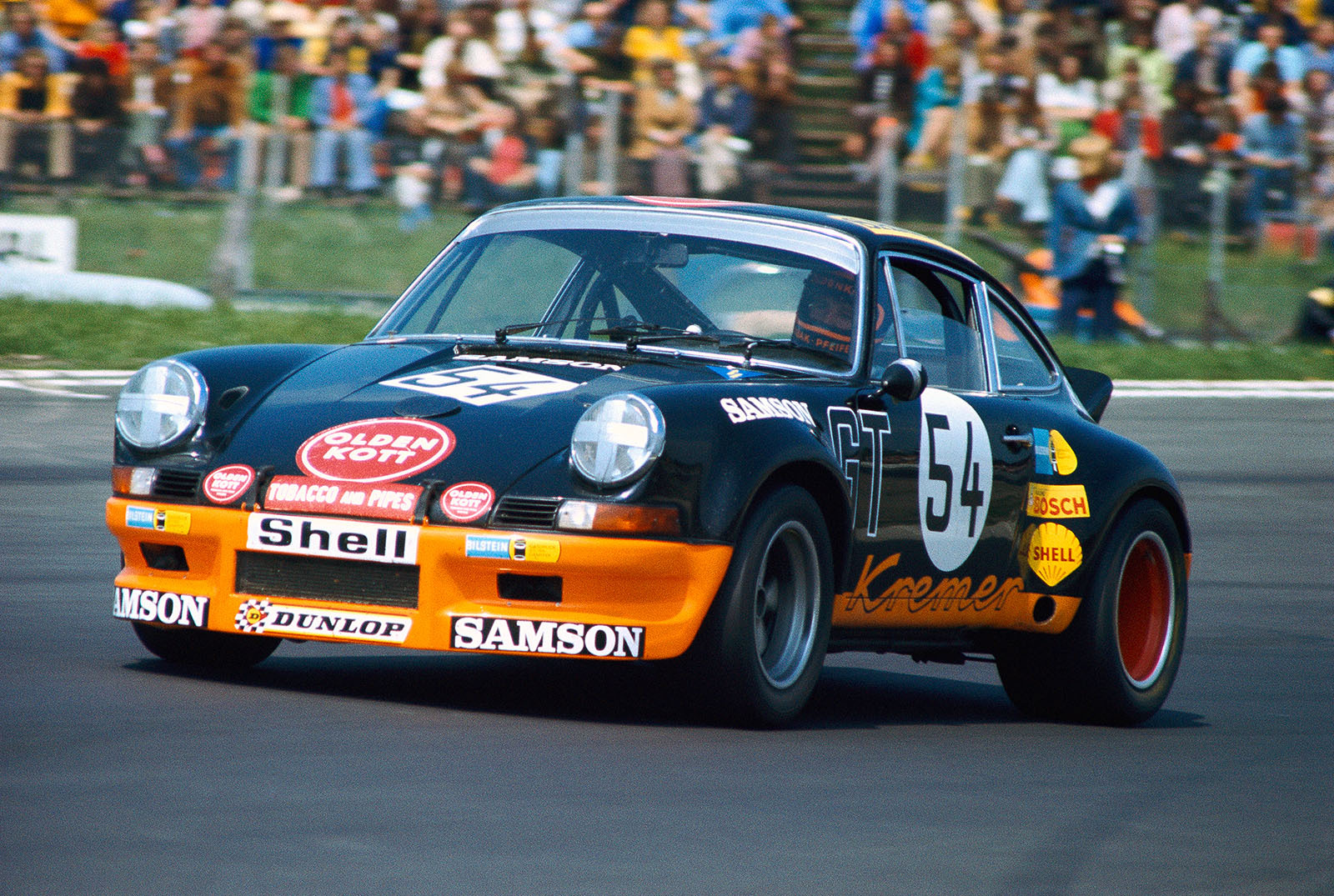 Clemens Schickentanz (D), Paul Keller (CH) and Günter Steckkönig (D) compete in the Kremer Porsche Carrera RSR 911 #360 0885, entered by Oldenkott Tobacco and Pipes Racing, and become second placed in the GT+1.6 classement (12th overall) at the 1973 1000km Nuerburgring