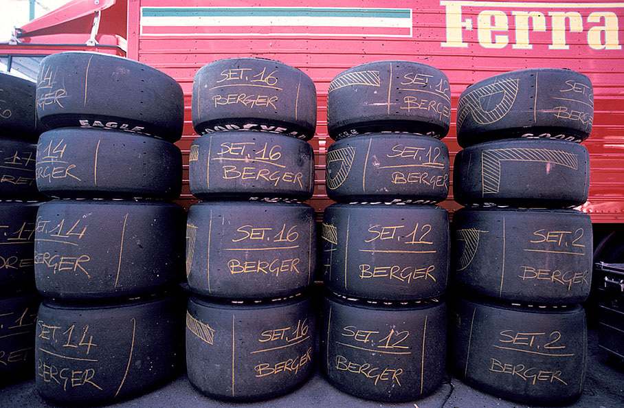 Gerhard Berger's tyre sets