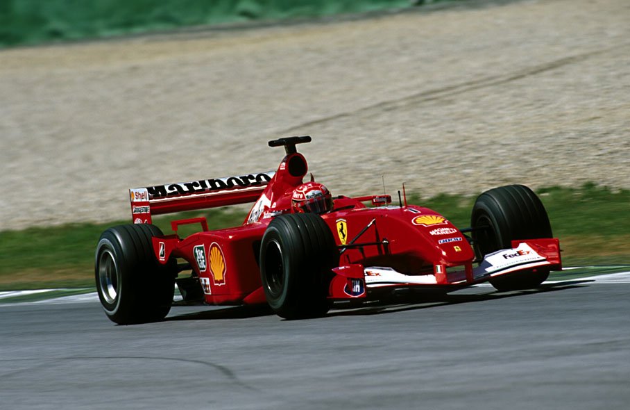 Michael Schumacher in his Ferrari