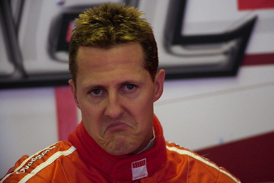 Michael Schumacher talking about an ambivalent topic