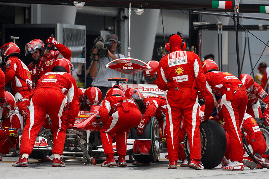 Felipe Massa in Ferrari pits