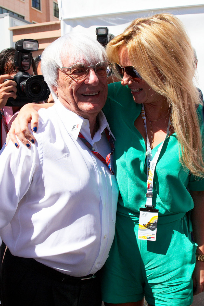 Bernie Ecclestone welcomes ex-Spice Girl Geri Halliwell.