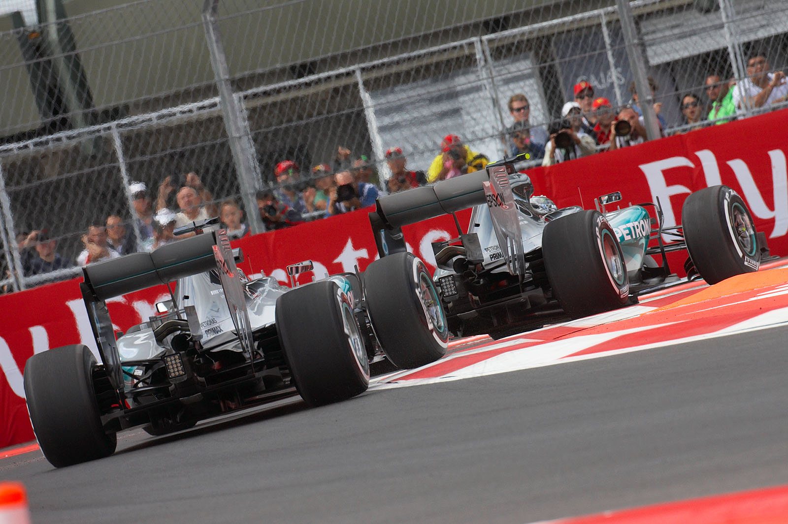 Both Mercedes of Lewis Hamilton and Nico Rosberg, Friday practice, Mexican Grand Prix, 2015