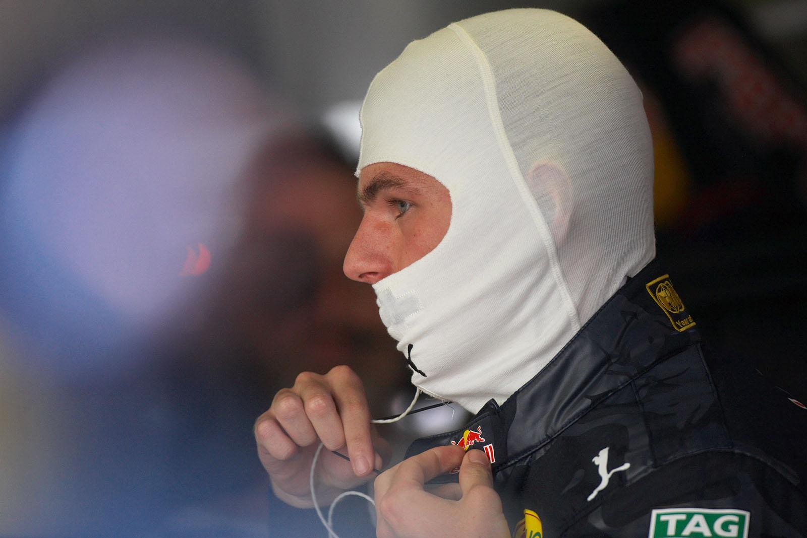 Max Verstappen makes himself ready for Friday practice session two, Monza, Italian Grand Prix, 2016