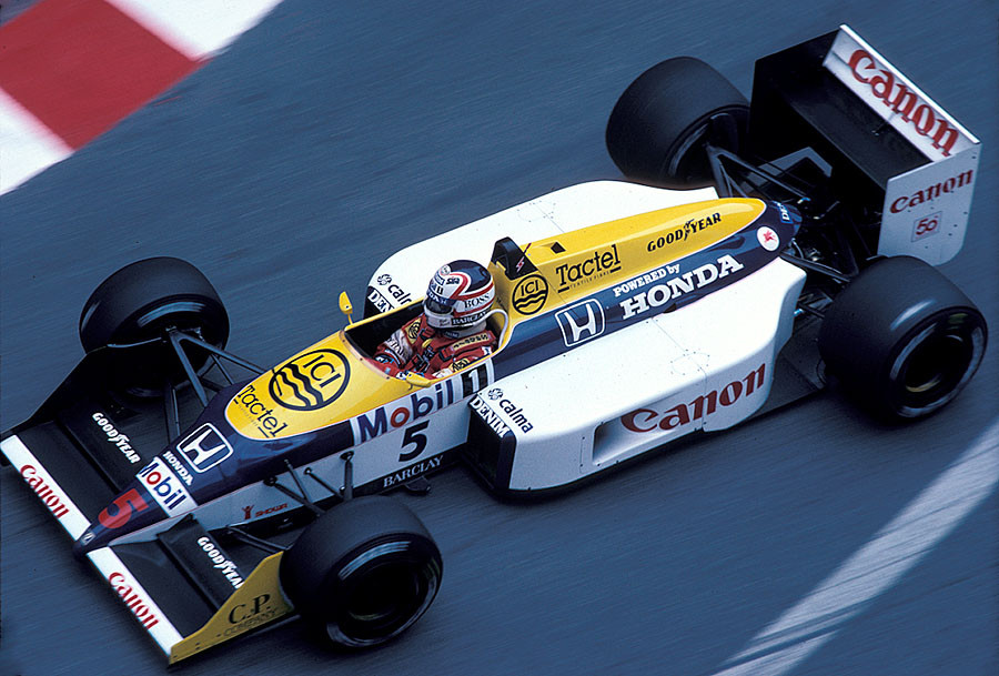 Nigel Mansell on Williams-Honda