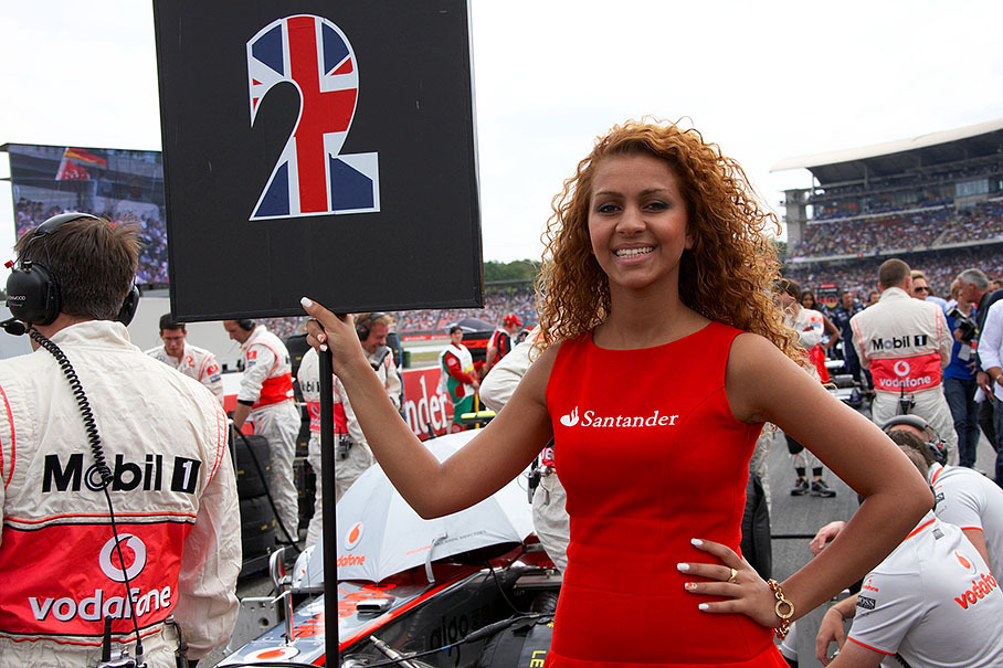 Hamilton's grid girl